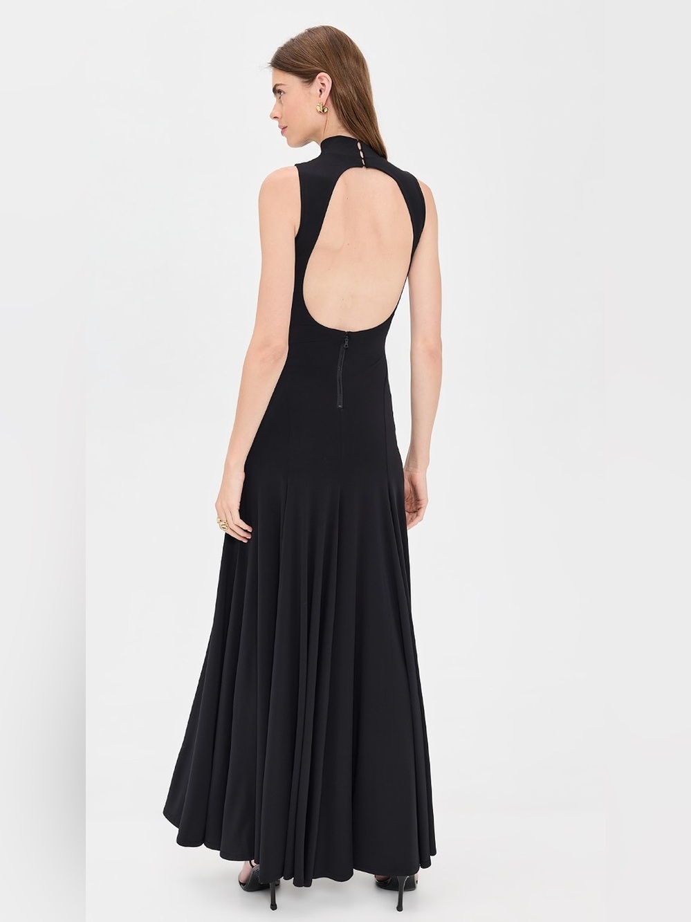 Alice + Olivia Augusta Open Back Sleeveless Turtleneck Maxi Dress - Picture 2 of 9